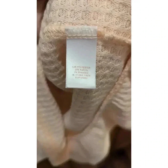 Women's waffle knit cream hoodie by Lauren Conrad size M - Picture 3 of 6